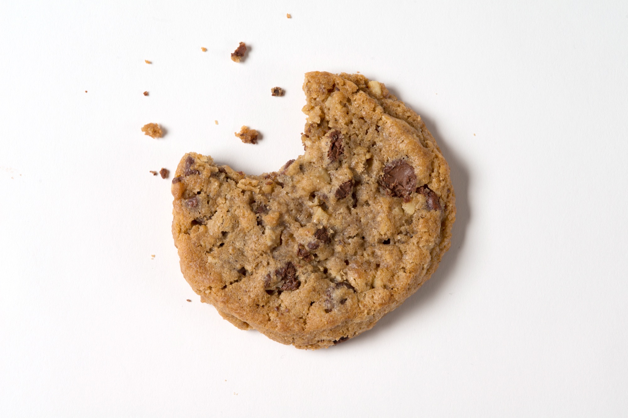 Close view of a warm DoubleTree cookie