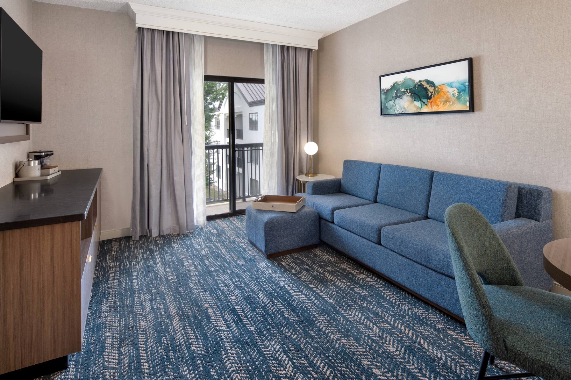 Separate living room inside a DoubleTree suite
